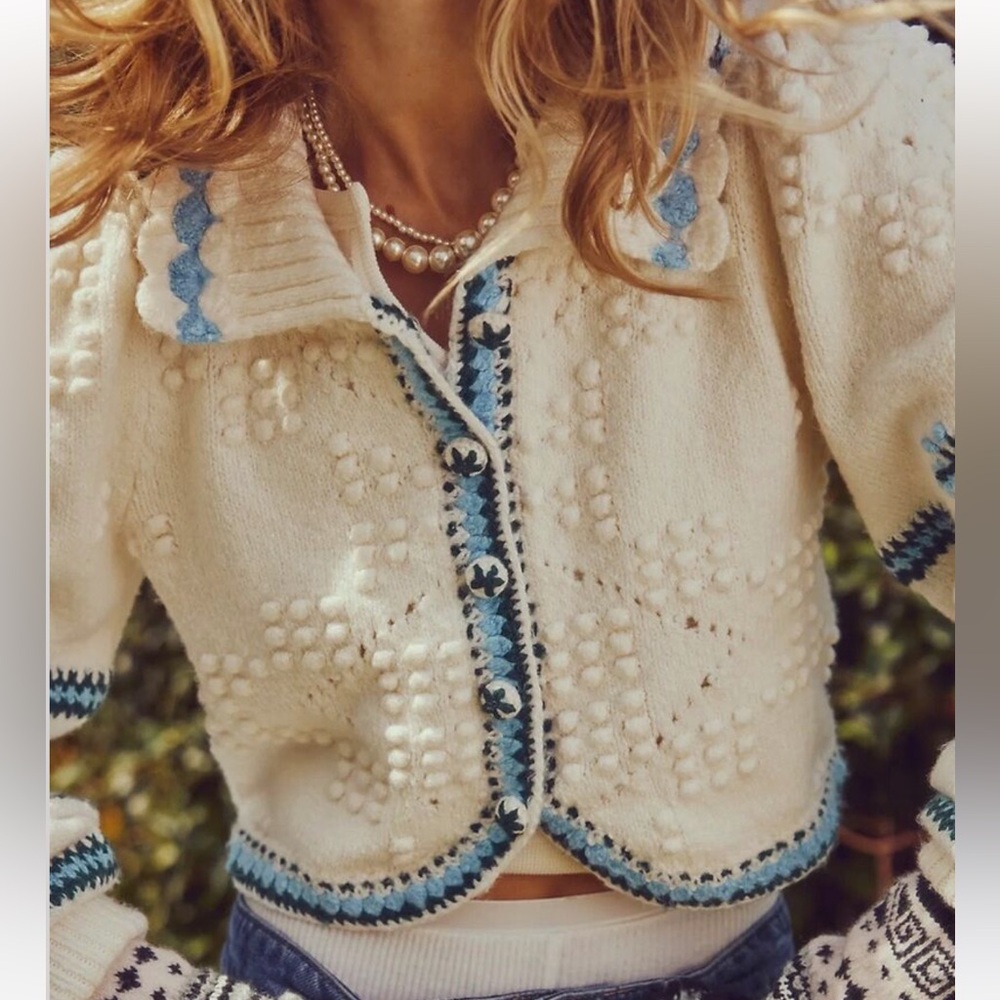 NWOT Free People Bali Audrey Cardigan